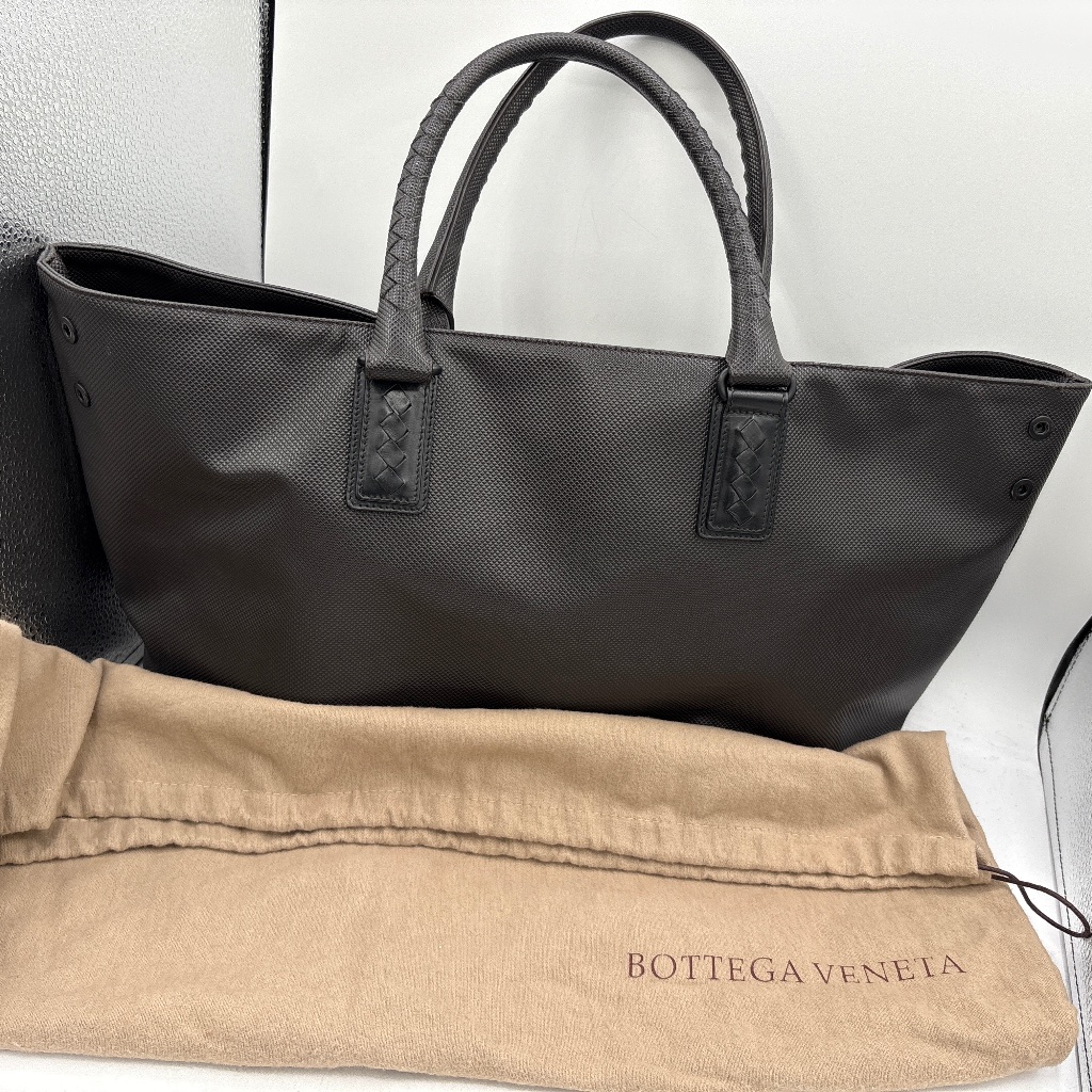 Bottega Veneta Tote Bag Dark Brown Black Intrecciato Marco Polo 222498